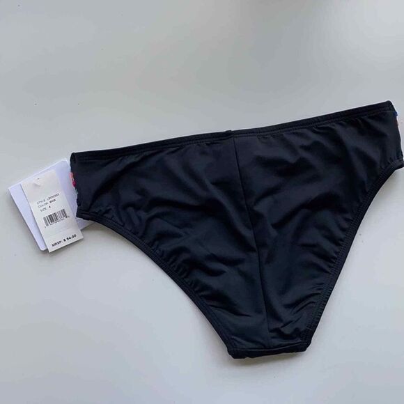 LA BLANCA Women's Size 16 Hipster Bikini Bottom Macramé Black NWT $54 - Picture 5 of 11